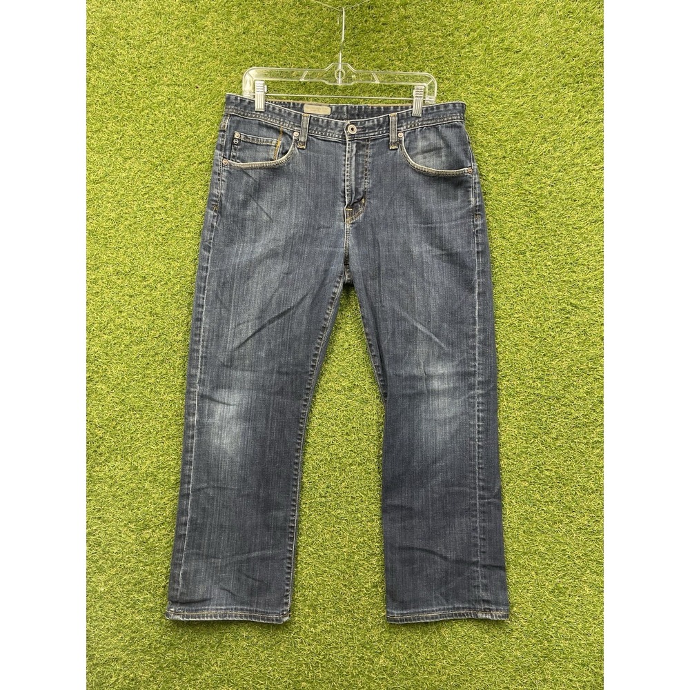 AG Adriano Goldschmied Jeans Mens 36x32 Matchbox Slim Straight Jeans Dark Indigo